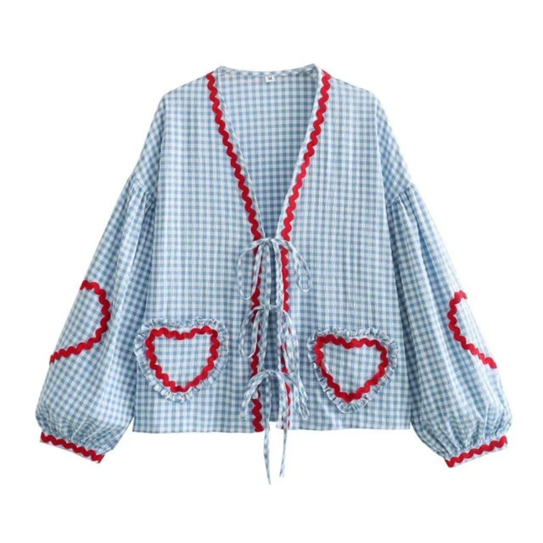 GRACIE Heart Blouse - Asvori Melbourne