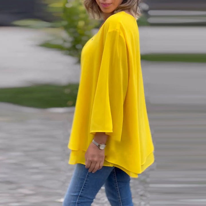 Lorelai Chiffon Zipper Blouse - Asvori Melbourne