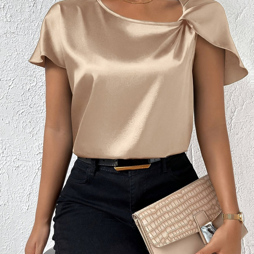 Loretta Trendy Top With Unique Shoulder Detail - Asvori Melbourne