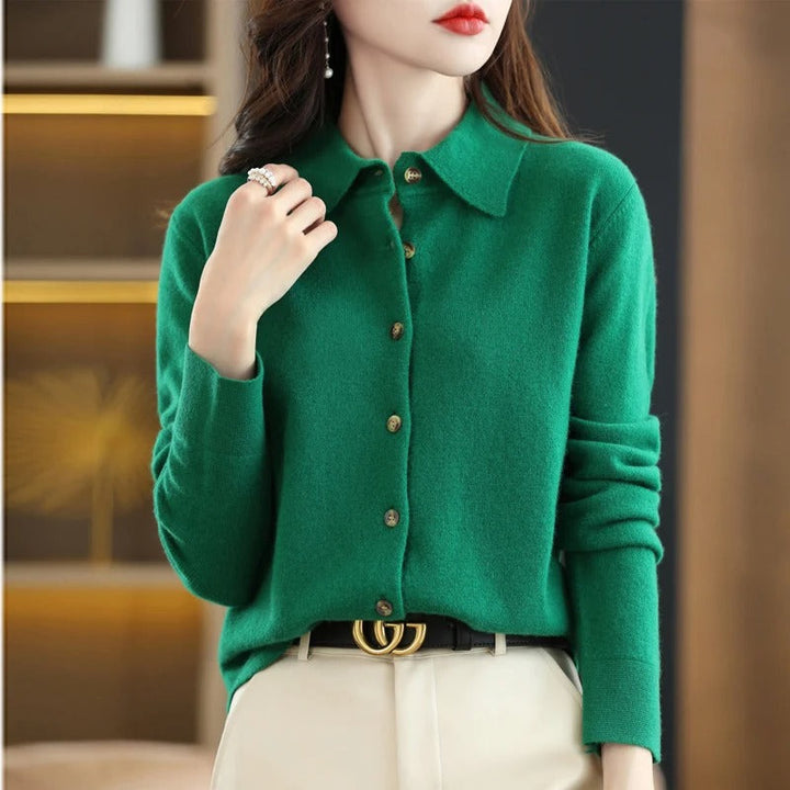Odelia Cashmere Button-Up Cardigan - Asvori Melbourne