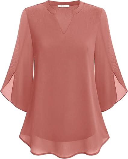 Celest Double Layers Chiffon Blouse - Asvori Melbourne