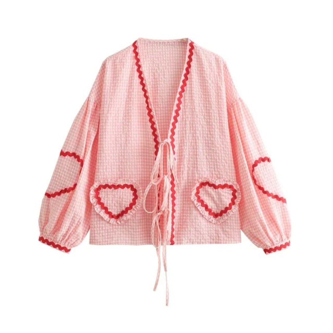 GRACIE Heart Blouse - Asvori Melbourne
