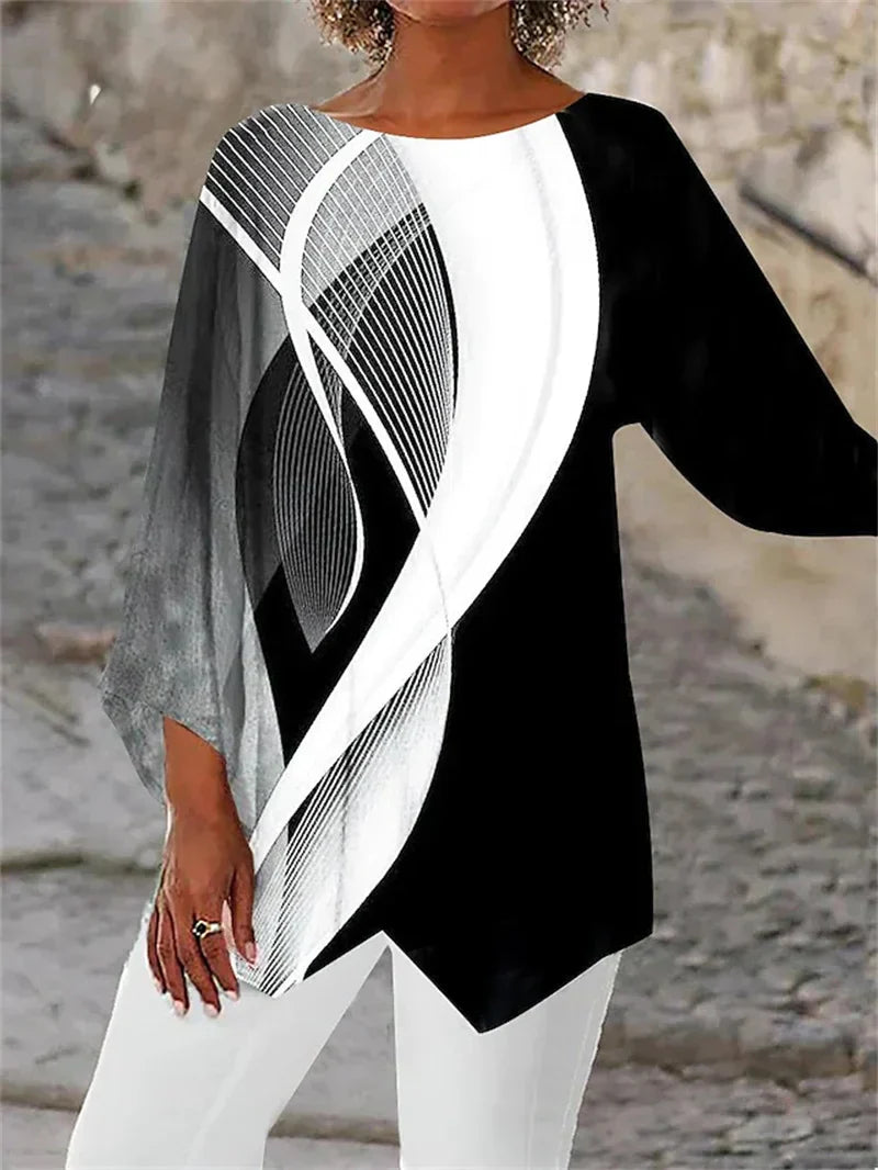 Soraya Long Sleeve Printed Shirt - Asvori Melbourne