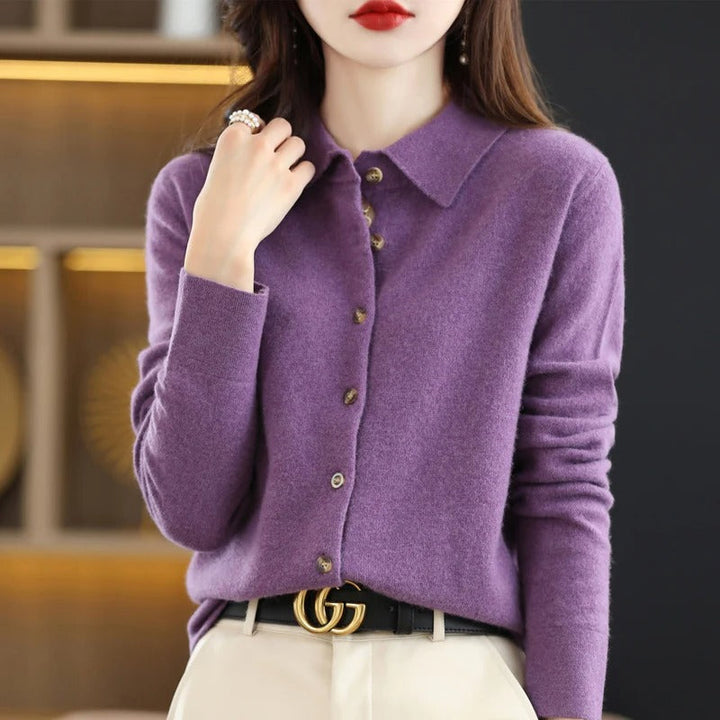 Odelia Cashmere Button-Up Cardigan - Asvori Melbourne