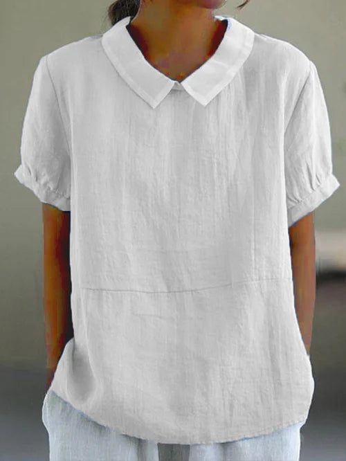 Amalie Relaxed Fit Collared Blouse - Asvori Melbourne