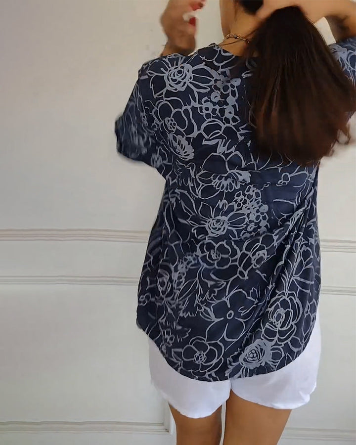 Sandra Floral Print Blouse - Asvori Melbourne