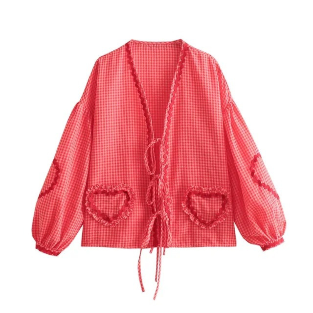 GRACIE Heart Blouse - Asvori Melbourne
