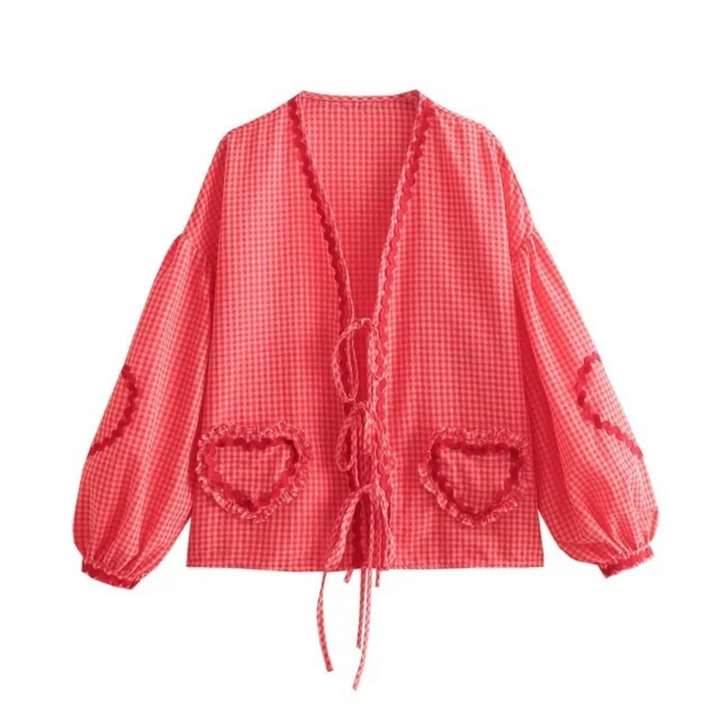 GRACIE Heart Blouse - Asvori Melbourne