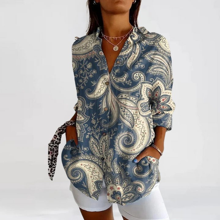 Tina Casual Blouse with Floral Print - Asvori Melbourne