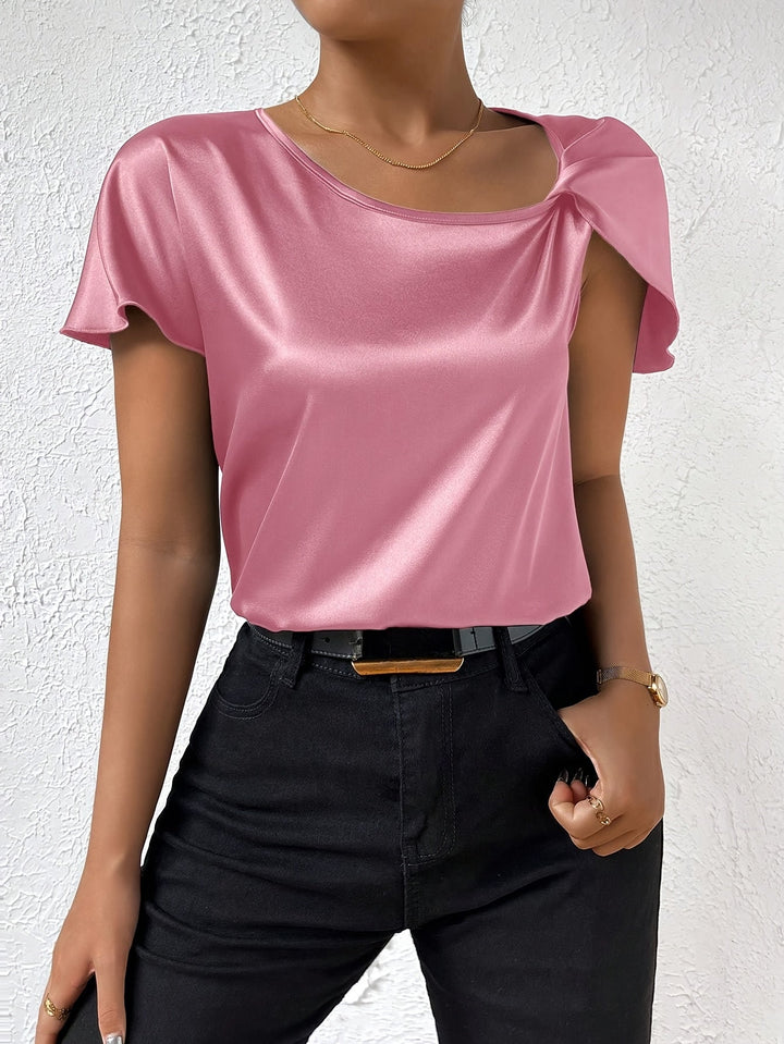 Loretta Trendy Top With Unique Shoulder Detail - Asvori Melbourne