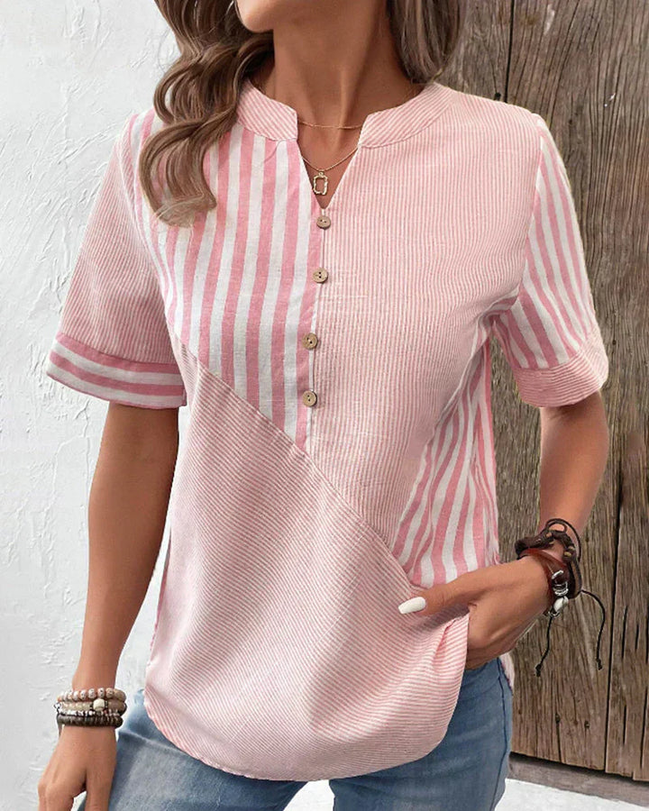 Ava Elegant Striped Blouse - Asvori Melbourne