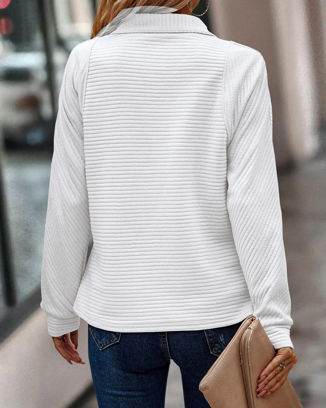 Kylie Elegant Jumper with Zip - Asvori Melbourne