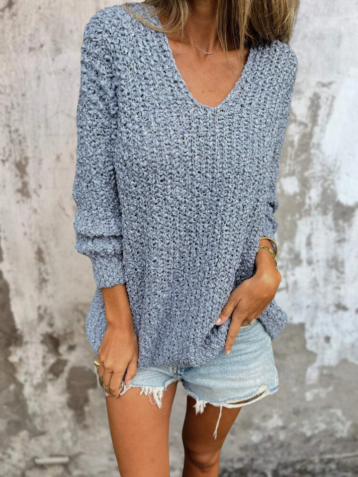 Amber Cozy Textured Knit Sweater - Asvori Melbourne