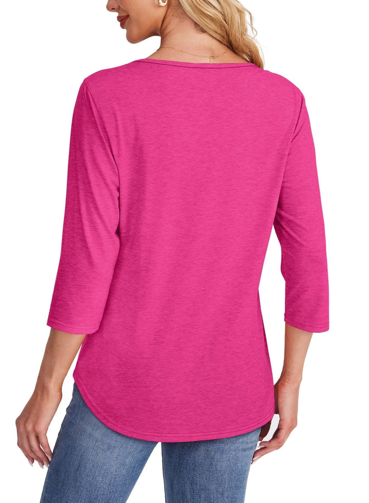 Mona Pleated 3/4 Sleeve Top - Asvori Melbourne