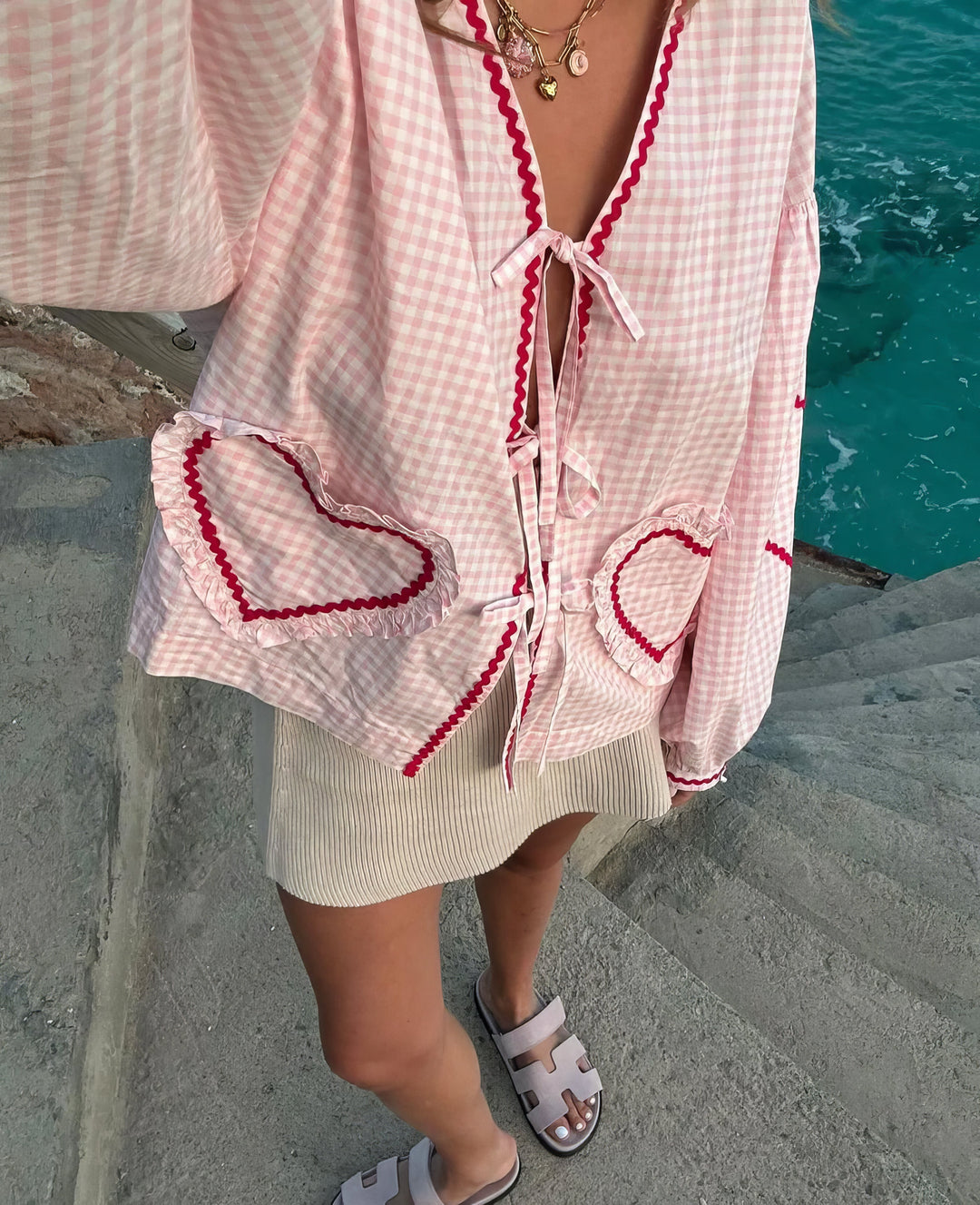 GRACIE Heart Blouse - Asvori Melbourne