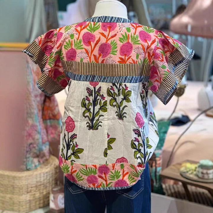 Uriella Embroidered Boho Blouse - Asvori Melbourne