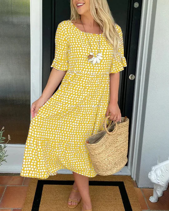 Blythea Relaxed Tiered Midi Dress