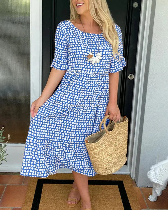 Blythea Relaxed Tiered Midi Dress