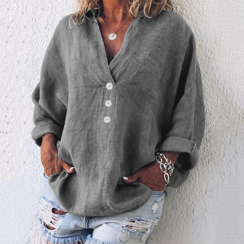 Kirsty Stylish Cotton Linen Pullover - Asvori Melbourne