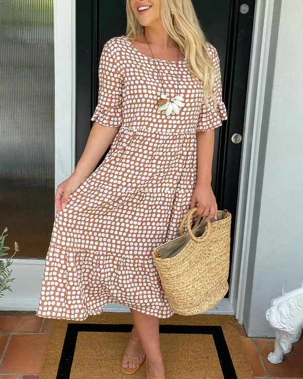 Blythea Relaxed Tiered Midi Dress