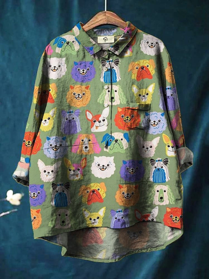 Chloe Dog Art Shirt - Asvori Melbourne
