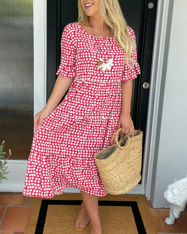 Blythea Relaxed Tiered Midi Dress