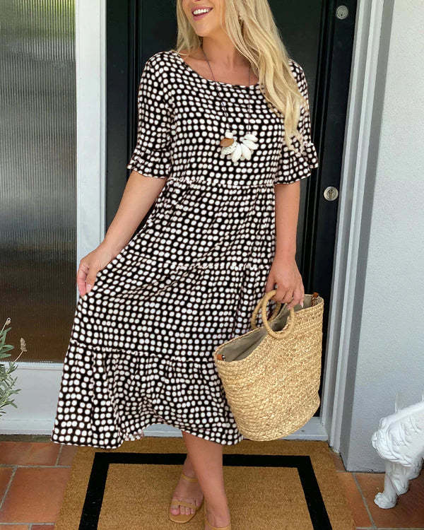 Blythea Relaxed Tiered Midi Dress