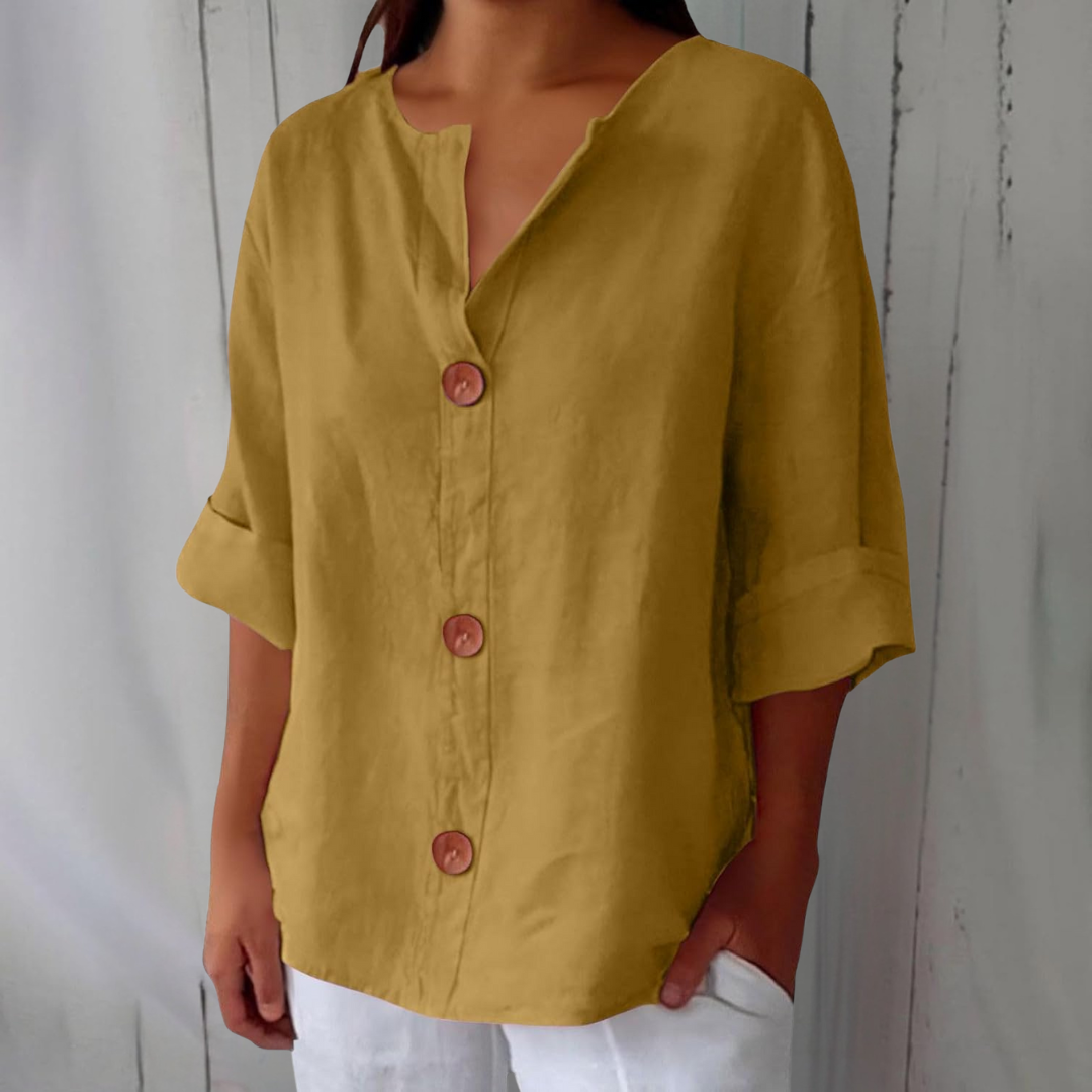 Elspeth V Neck Shirt - Asvori Melbourne