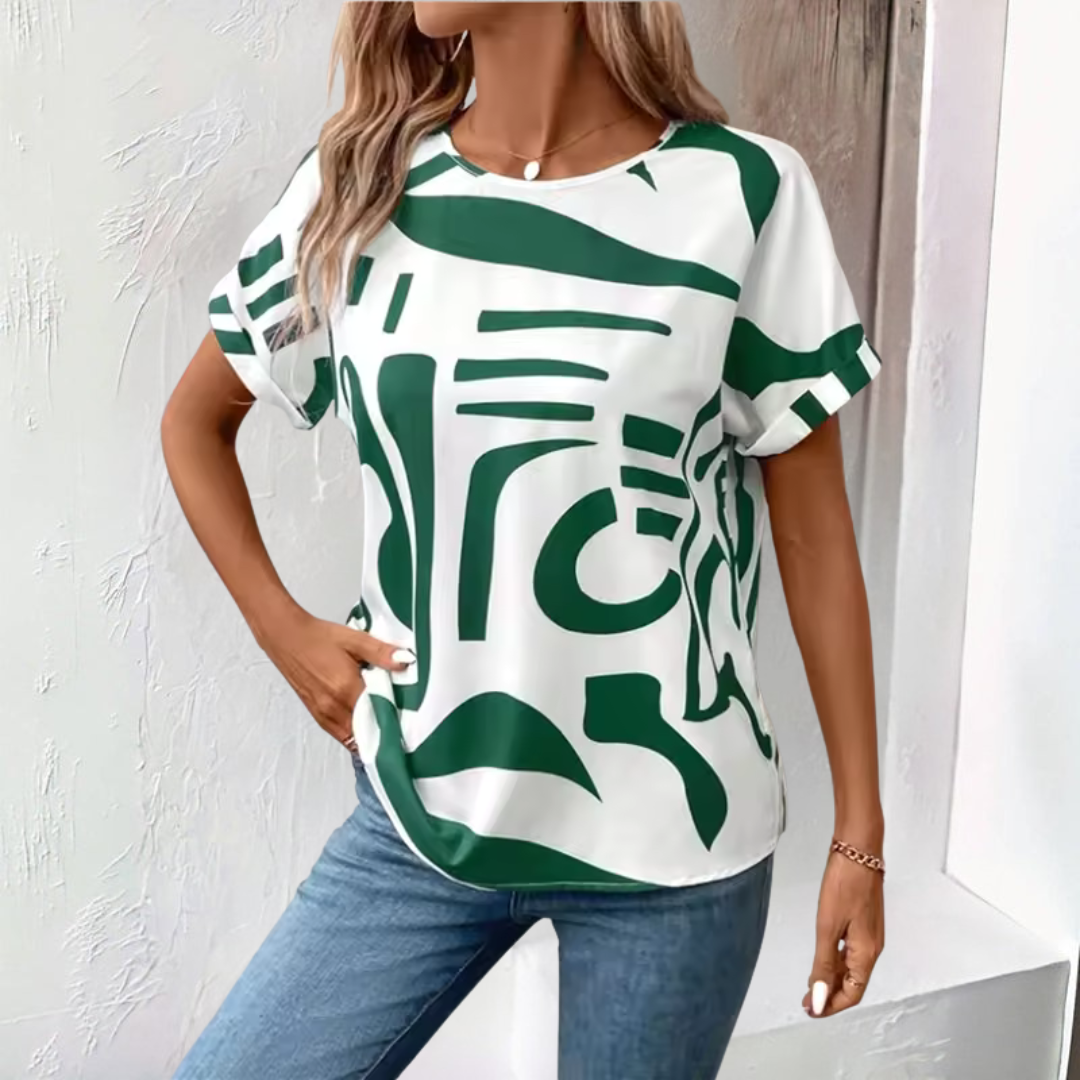 Ava Casual Abstract T-Shirt - Asvori Melbourne
