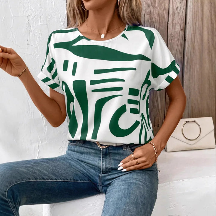 Ava Casual Abstract T-Shirt - Asvori Melbourne