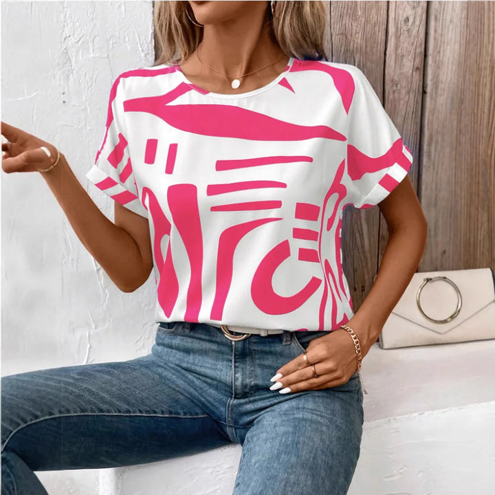 Ava Casual Abstract T-Shirt - Asvori Melbourne