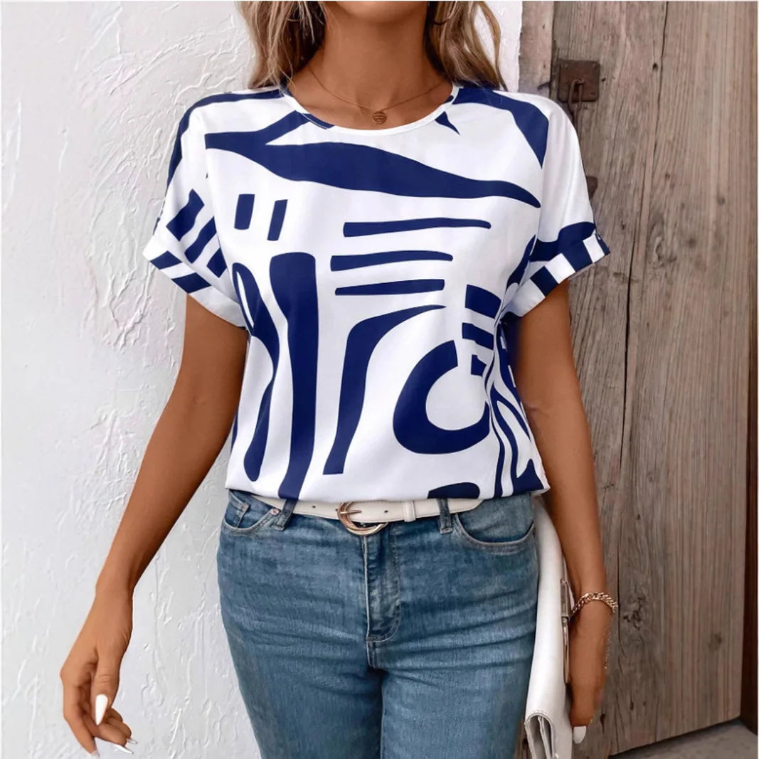 Ava Casual Abstract T-Shirt - Asvori Melbourne