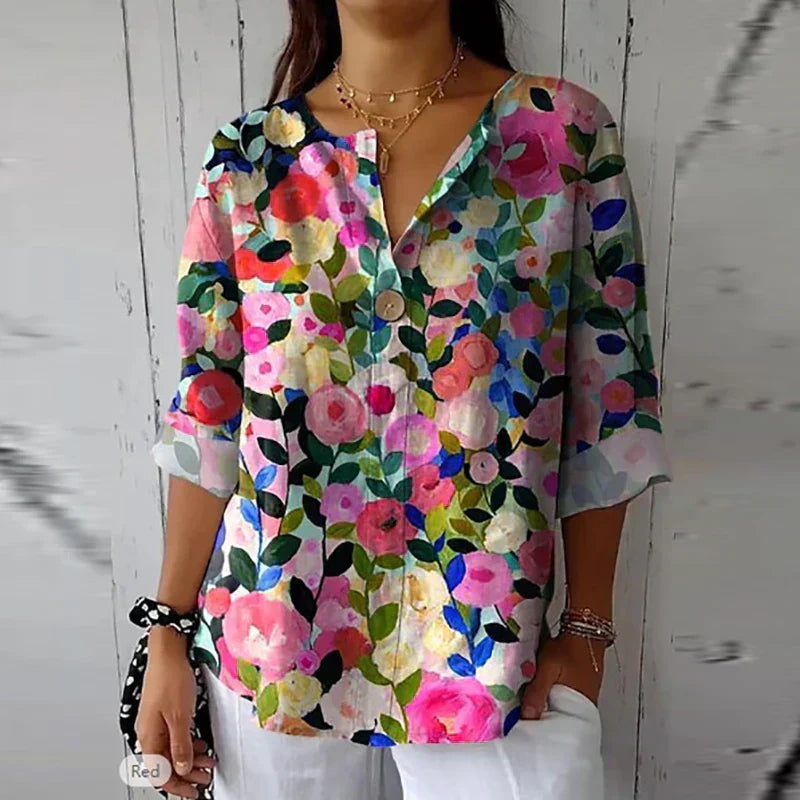 Harley Elegant Floral Blouse - Asvori Melbourne