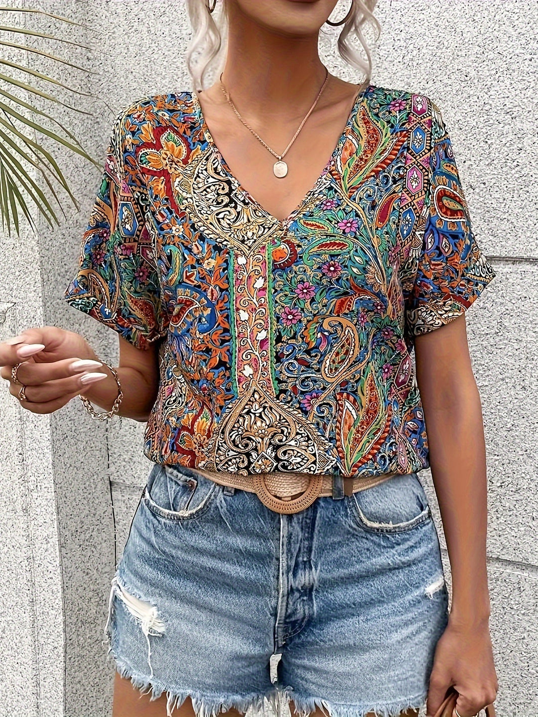 SARA V-NECK BLOUSE - Asvori Melbourne