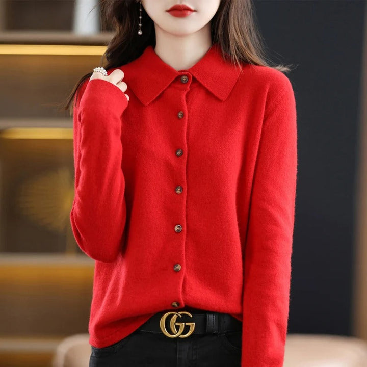 Odelia Cashmere Button-Up Cardigan - Asvori Melbourne