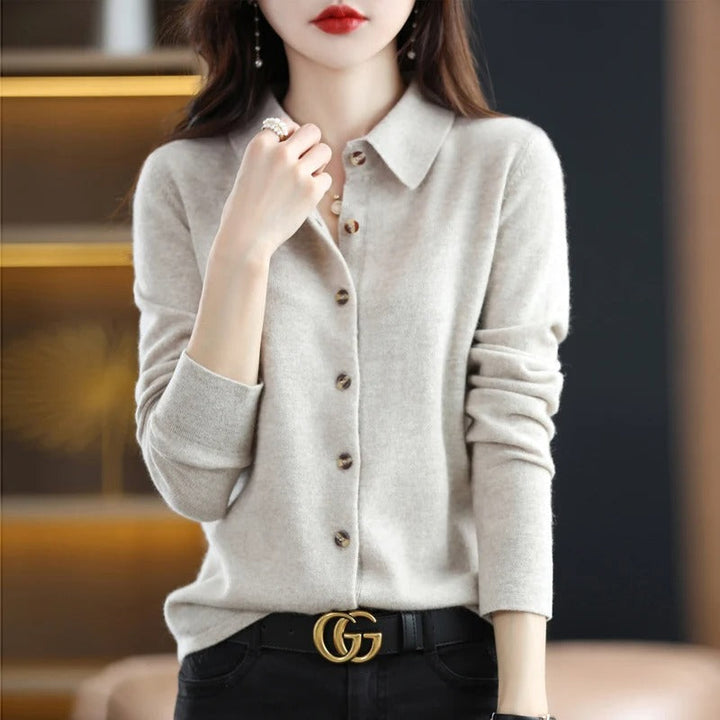 Odelia Cashmere Button-Up Cardigan - Asvori Melbourne