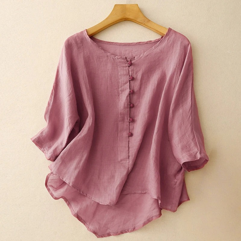 VALERIA LINEN BLOUSE - Asvori Melbourne