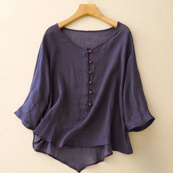 VALERIA LINEN BLOUSE - Asvori Melbourne