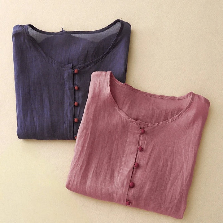 VALERIA LINEN BLOUSE - Asvori Melbourne