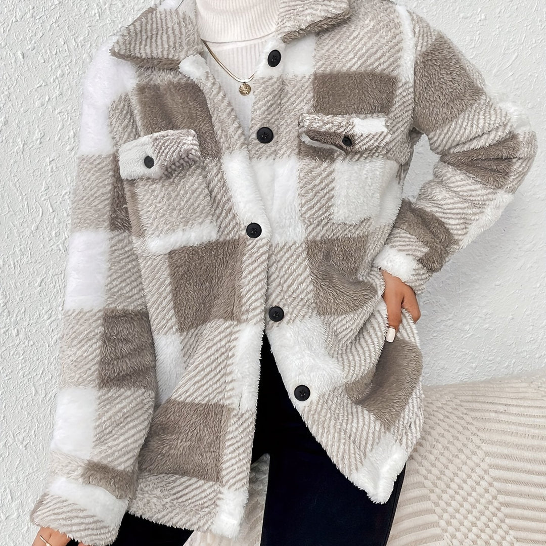 Kiara Stylish Fleece Oversized Jacket - Asvori Melbourne