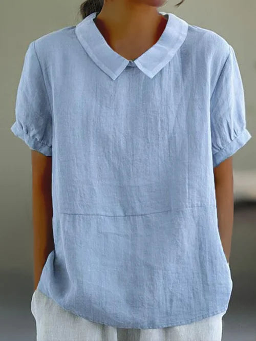 Amalie Relaxed Fit Collared Blouse - Asvori Melbourne