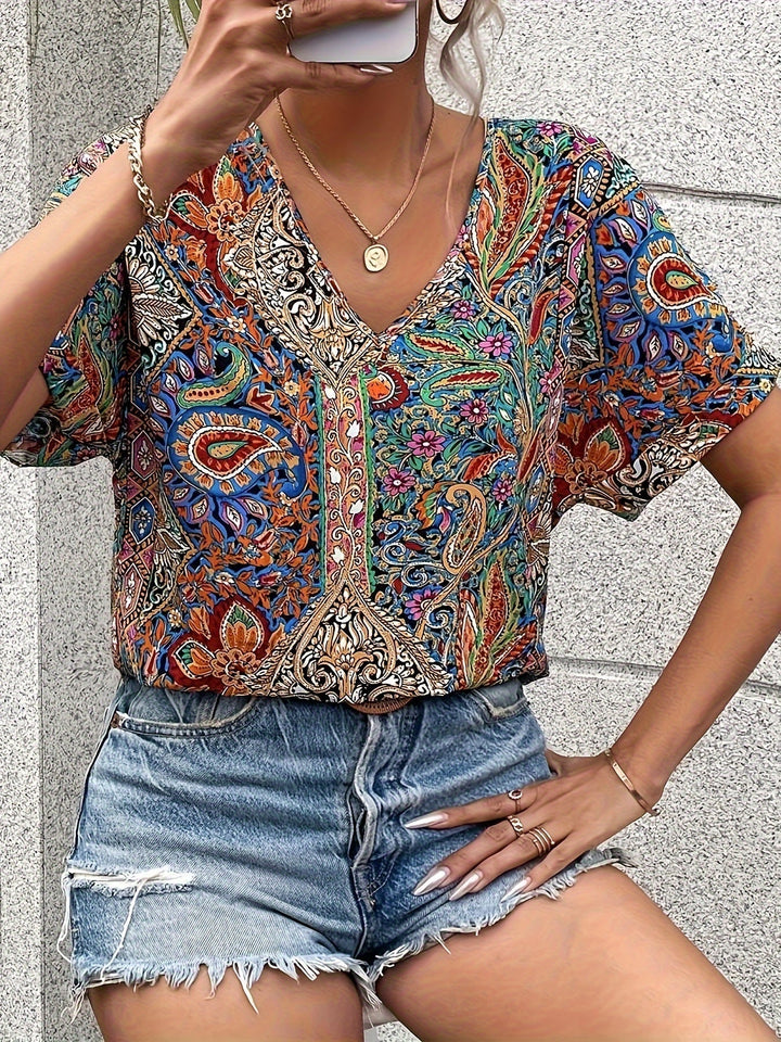 SARA V-NECK BLOUSE - Asvori Melbourne