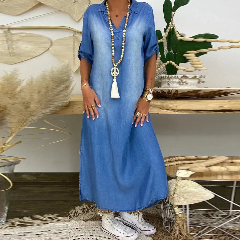 Gloria Comfortable Denim Dress