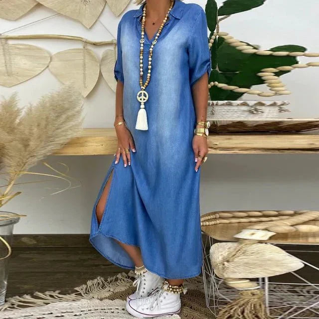 Gloria Comfortable Denim Dress