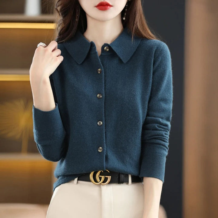 Odelia Cashmere Button-Up Cardigan - Asvori Melbourne