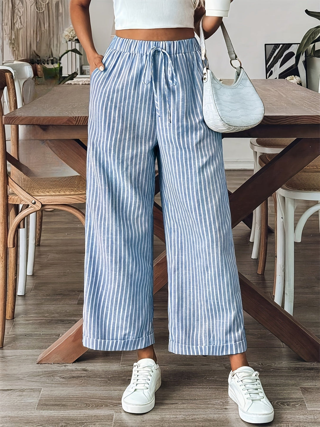Leona Striped Pants - Asvori Melbourne