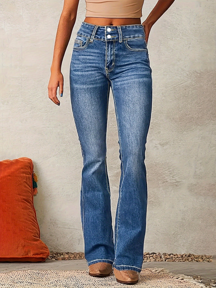 Aya High-Waisted Flare Jeans - Asvori Melbourne