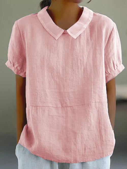 Amalie Relaxed Fit Collared Blouse - Asvori Melbourne