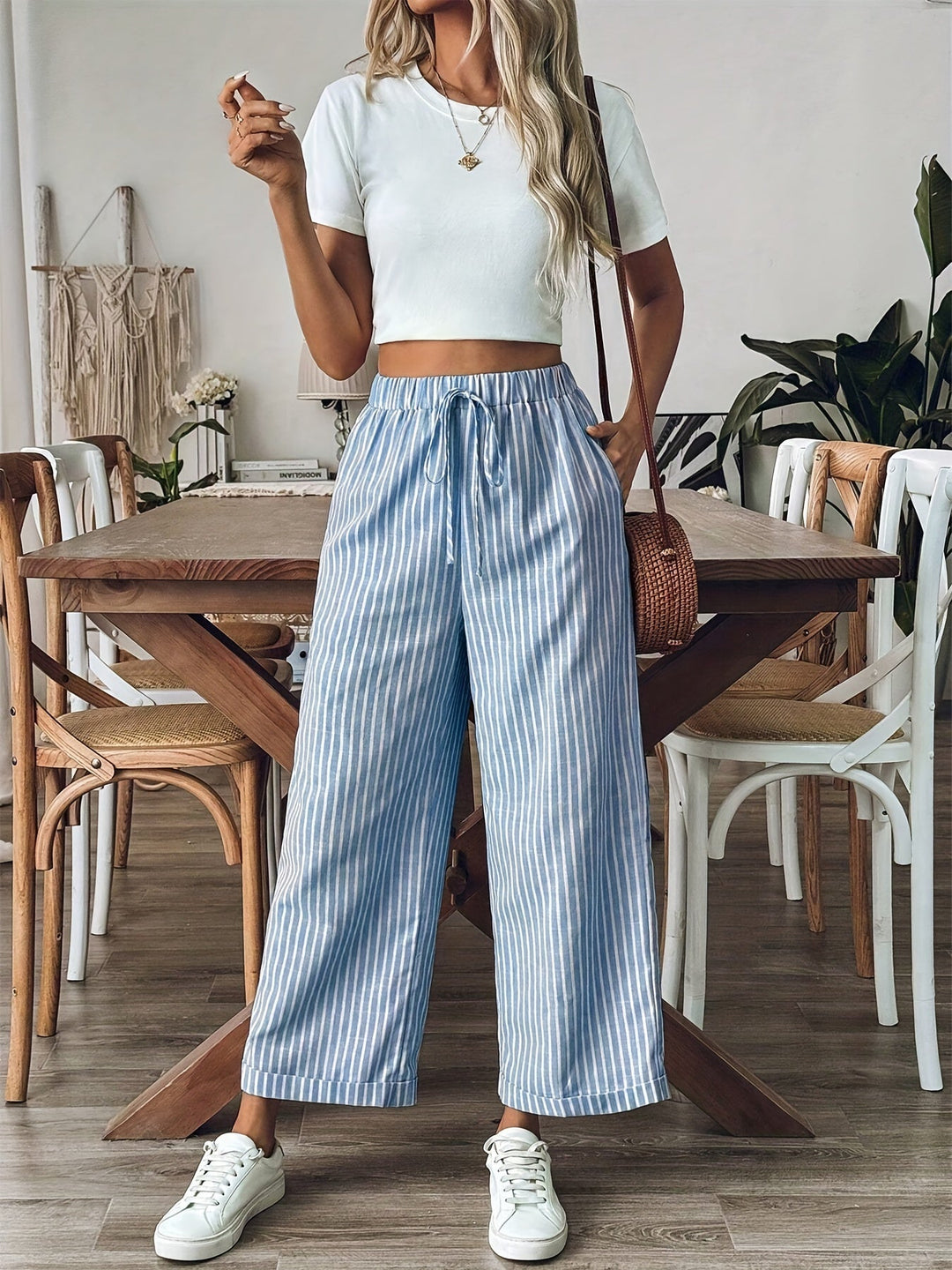 Leona Striped Pants - Asvori Melbourne