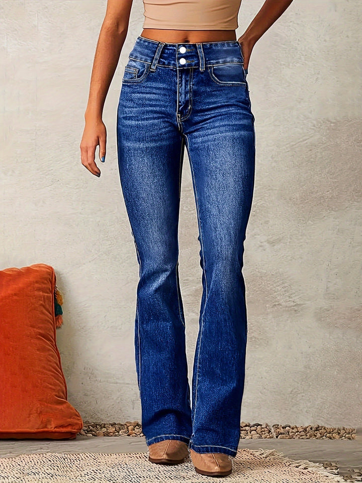 Aya High-Waisted Flare Jeans - Asvori Melbourne